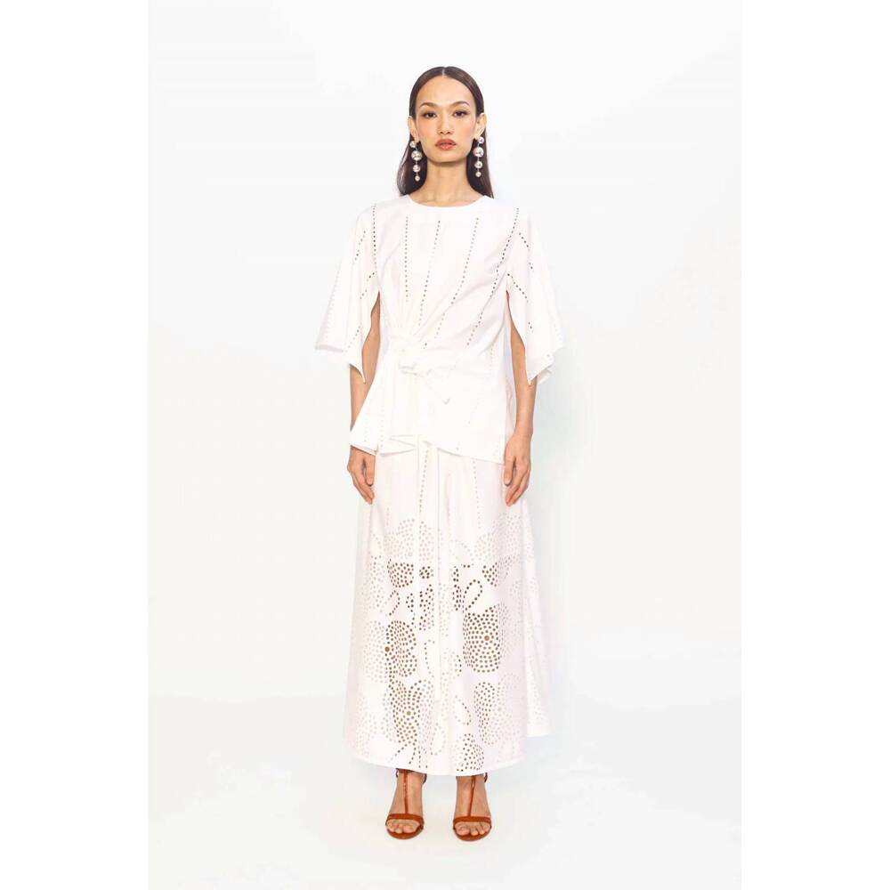 NEW LOVEBIRDS venetian top in ivory